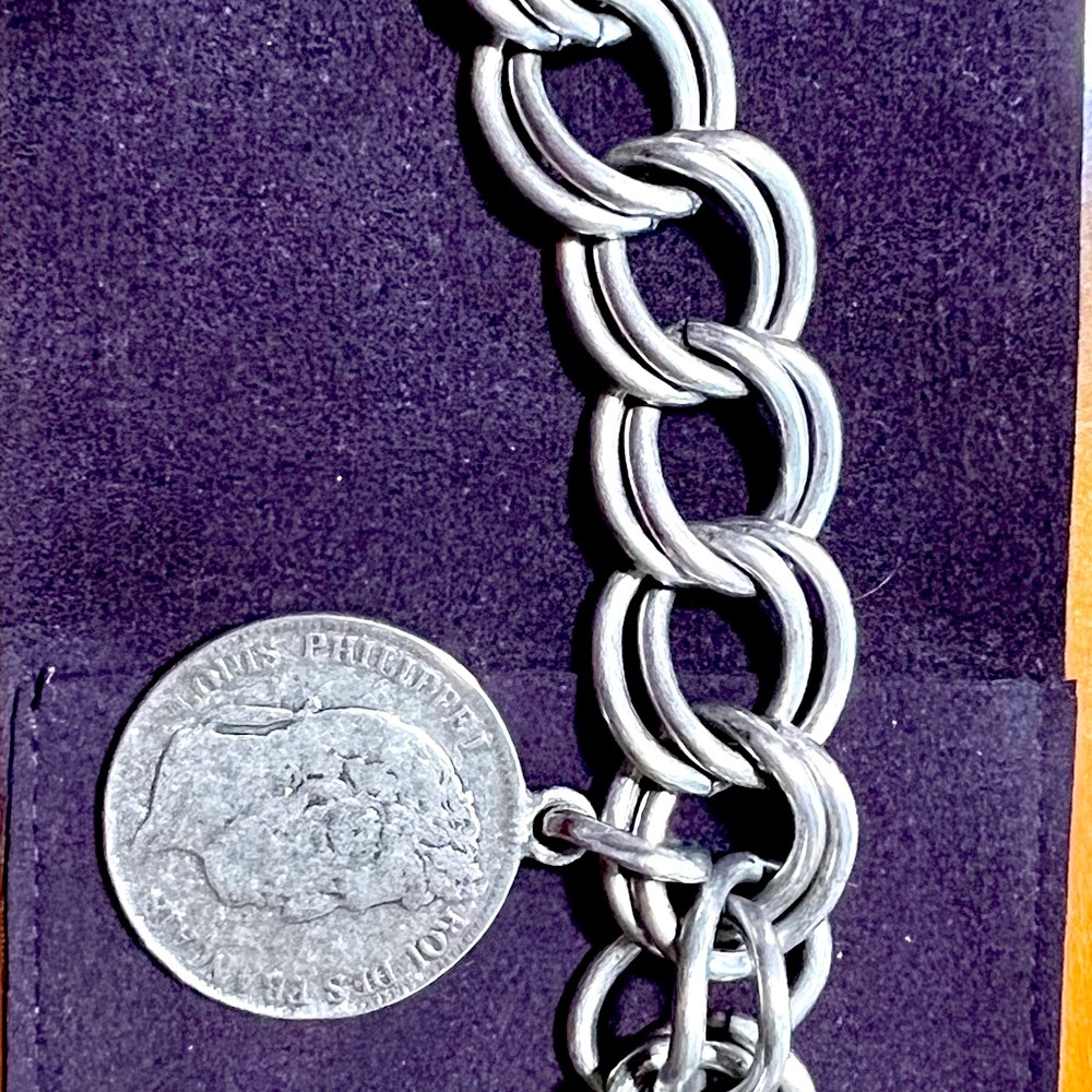 Silver Pewter chunky chain link bracelet - Picture 6 of 7